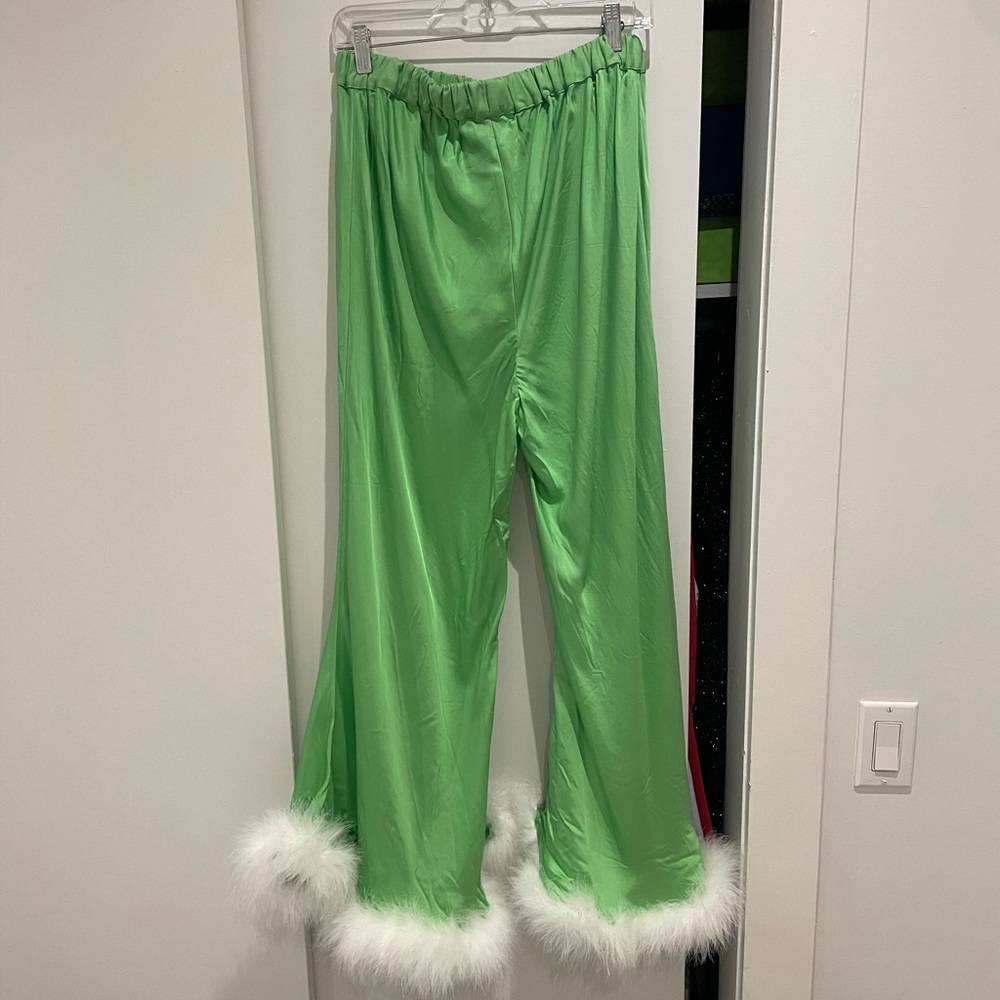NWT Sleeper Green White Feather Pajama Pants